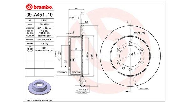 MAGNETI MARELLI Тормозной диск 360406072200